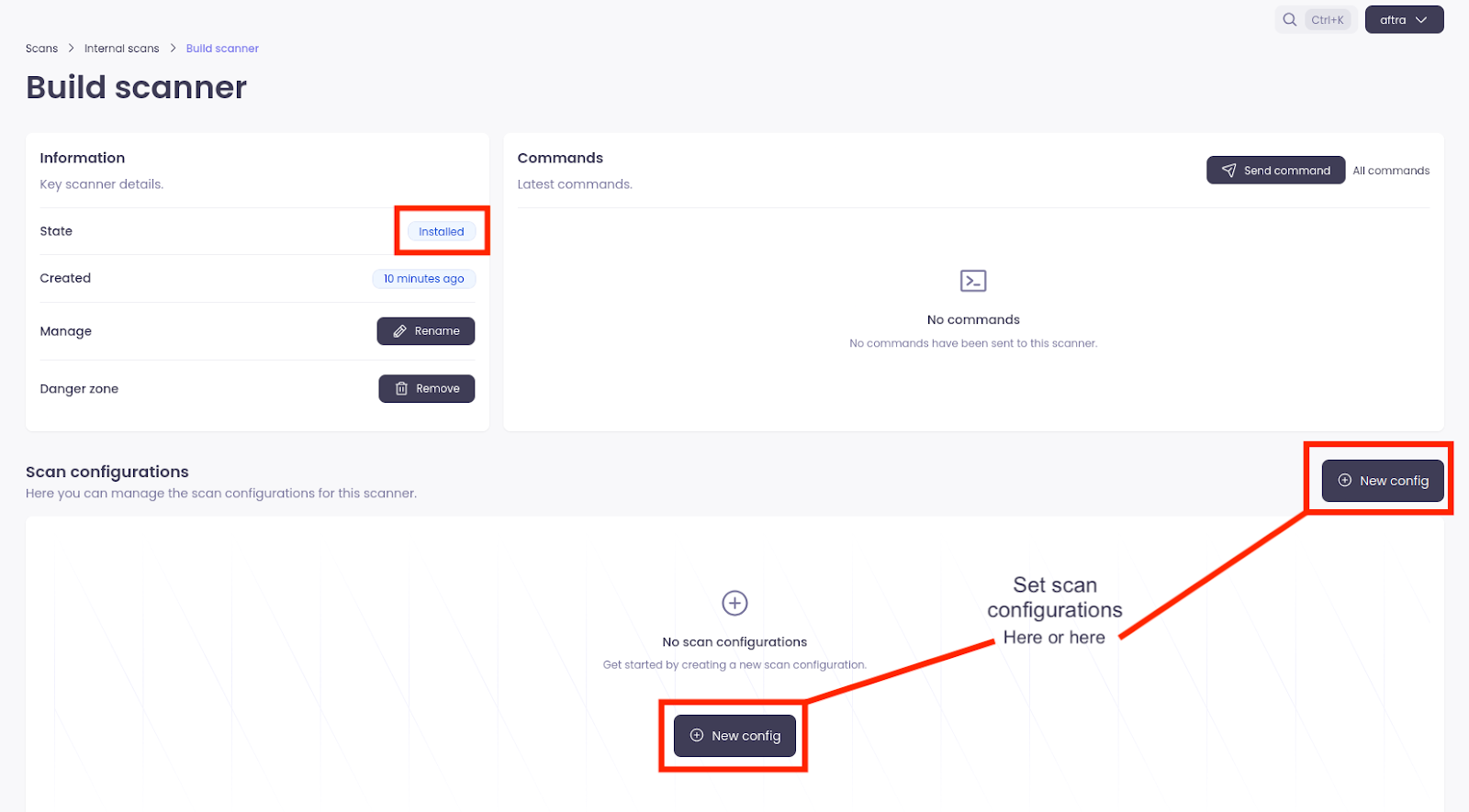 Scanner Configure Enter Internal Scan Setup Guide (Multi-Distro)